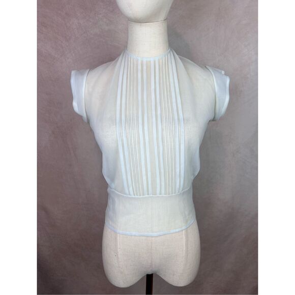 Vintage 1940s 1950s Sheer Top Karyl Lee Baby Blue - Picture 1 of 7